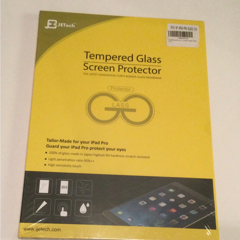 Tempered Glass Screen Protector for iPad Pro JETech New